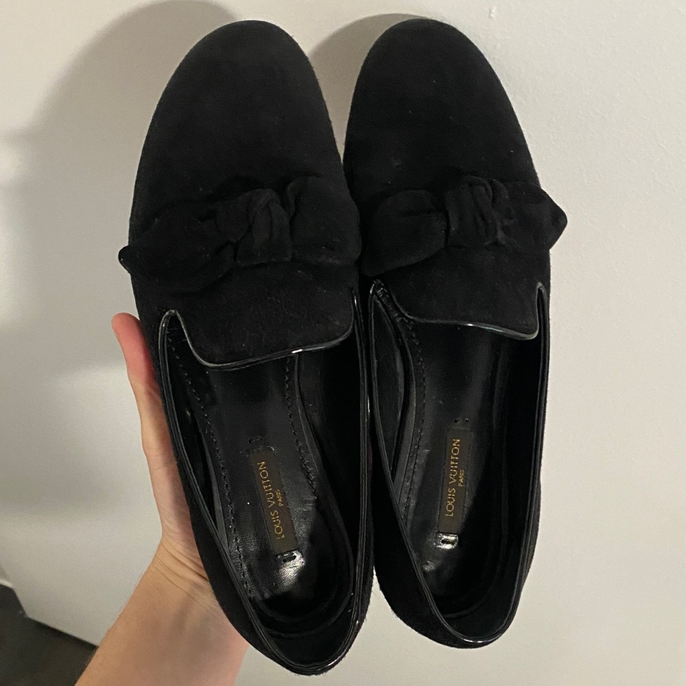 Louis Vuitton Black suede Loafers